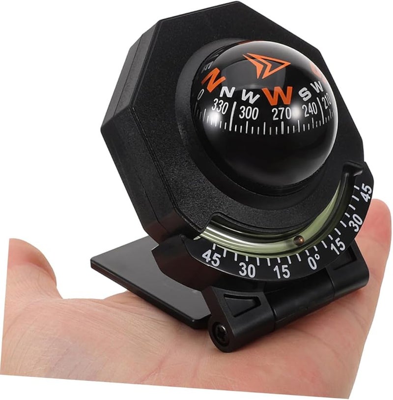 HIAKDOFT 2 قطعة بوصلة سيارة مع مقياس الميل تركيب لوحة القيادة ملاحة سيارات عالية الدقة - Image 3